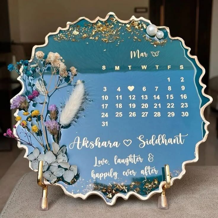 Resinarticrafts Resin Calendar Keepsake